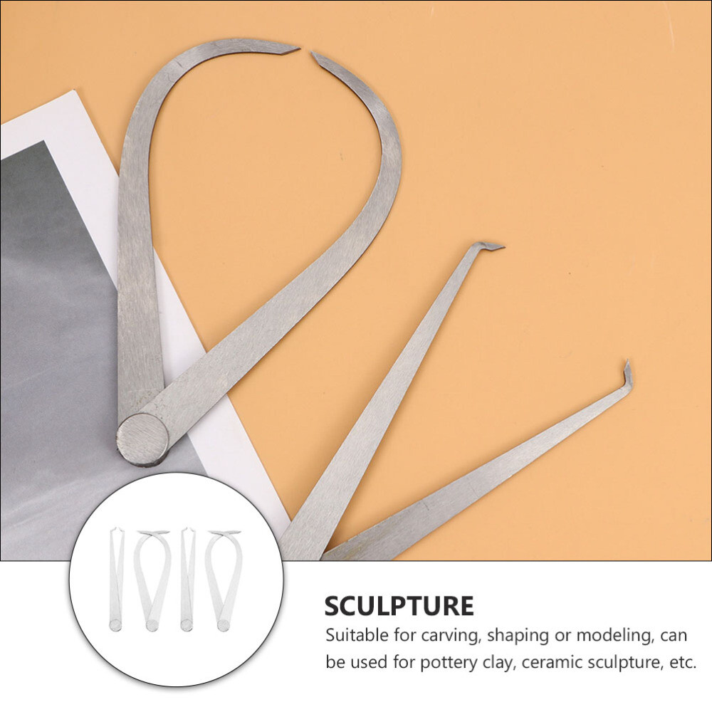 4 Pcs Ceramic Measuring Tool Spring Calipers Clay Tools External