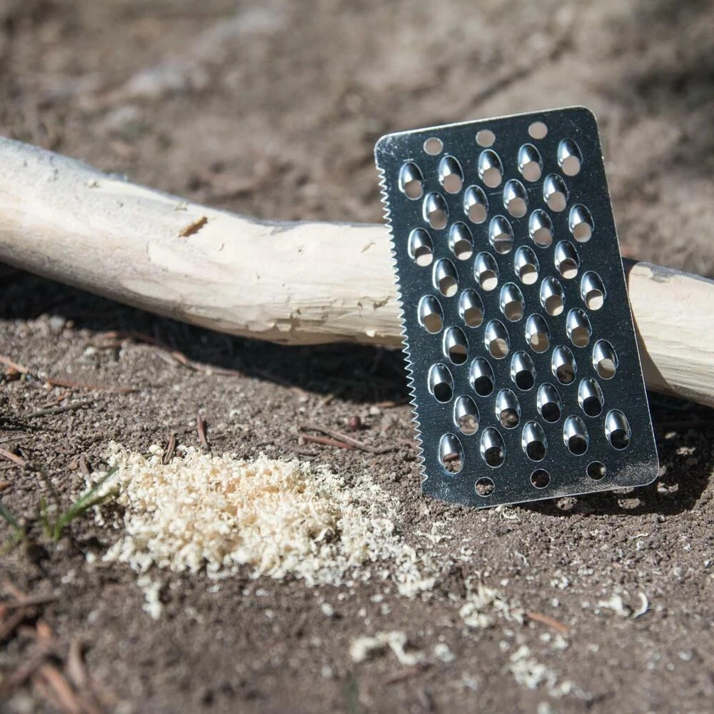 ReadyMan Tinder Scraper Card Fire Starter Light Camping Emergency Survival