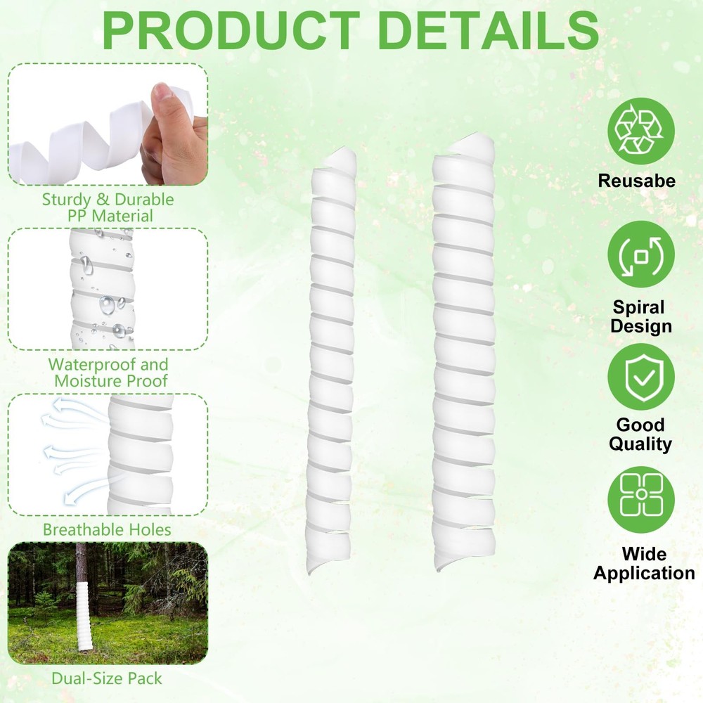 10 Pcs Plastic Spiral Tree Trunk Protector Tree Bark Protector Tube Wrap