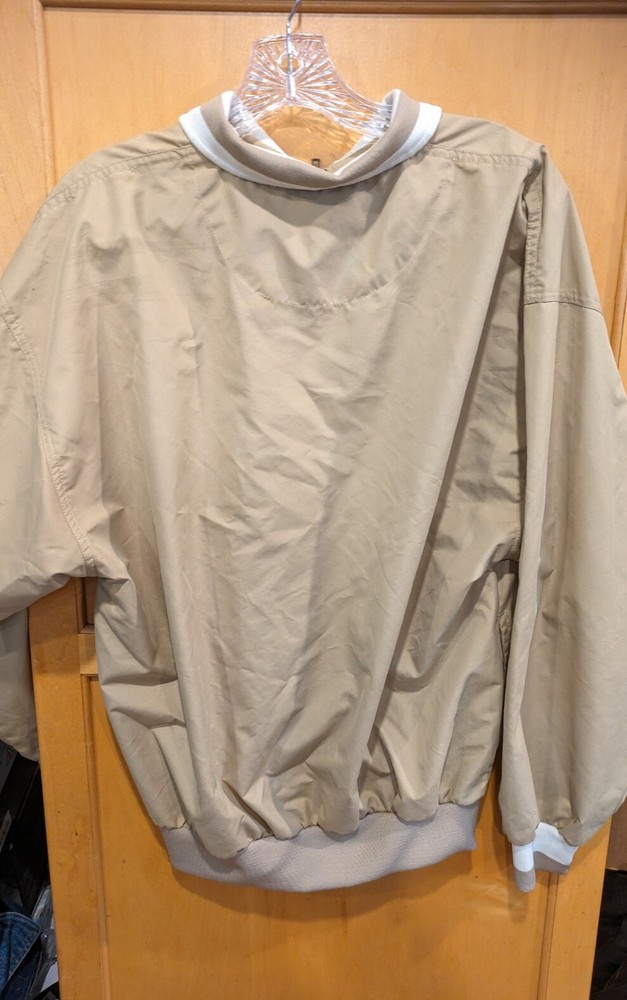 Desert Classic Golf Jacket Mens Small Pull-on Half zip Tan 80's