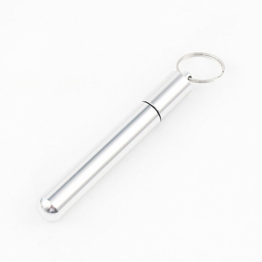General Keychain Waterproof Pill Box Bottle Holder Container Ear Spoon Tool
