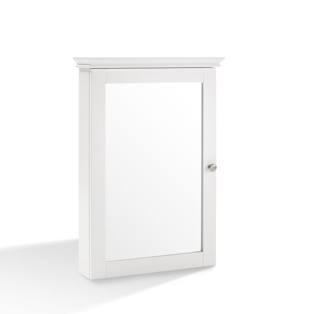 Lydia Mirrored Wall Cabinet White