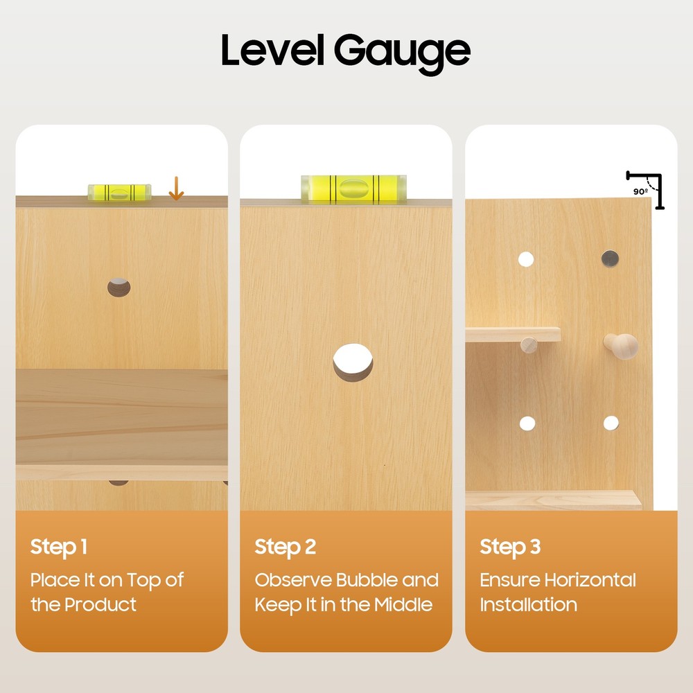 Wood Pegboard Combination Wall Organizer Kit Wooden Display Pegboard Panel Kit