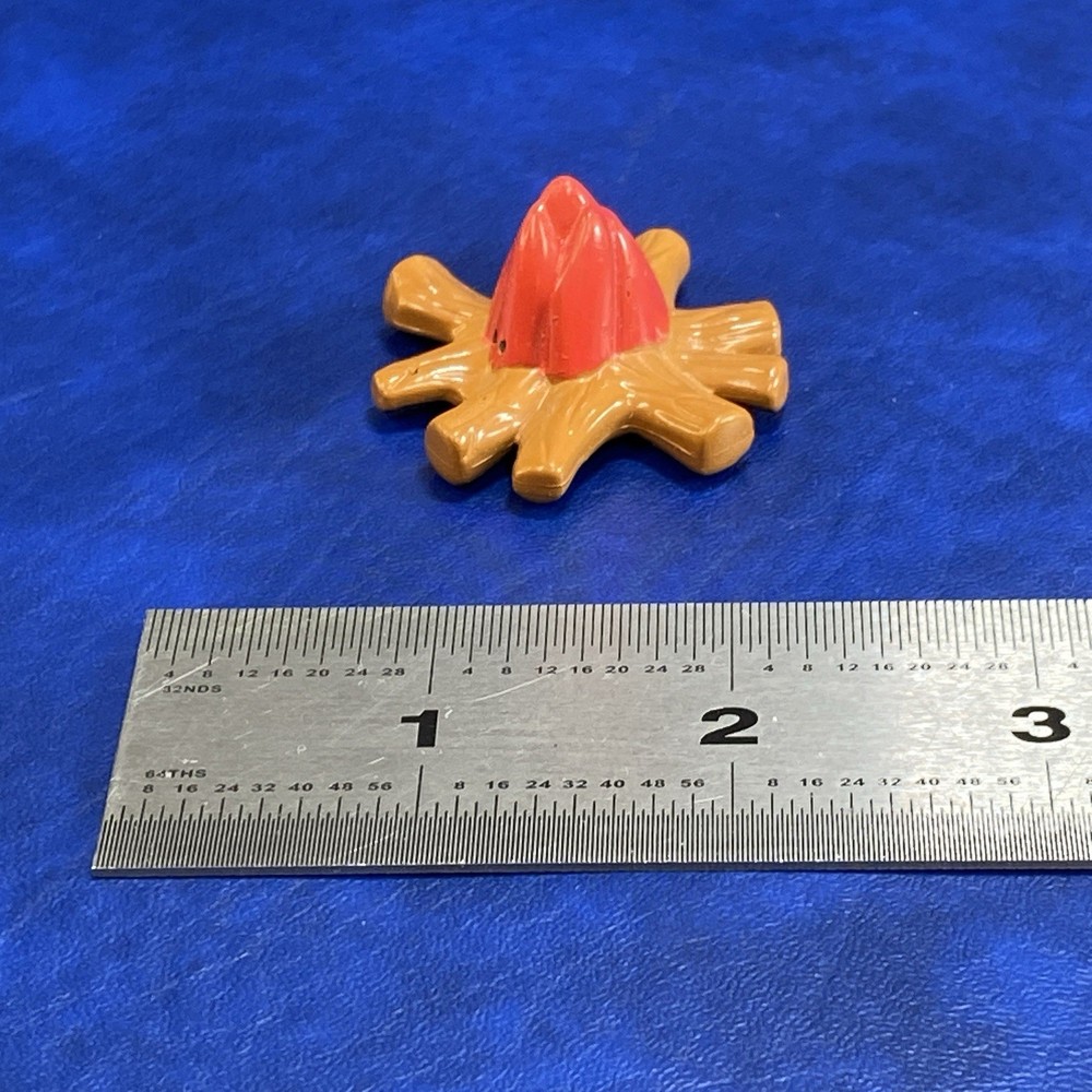 Molded Plastic Toy Campfire Bonfire RV Camping Unknown Playset Replacement