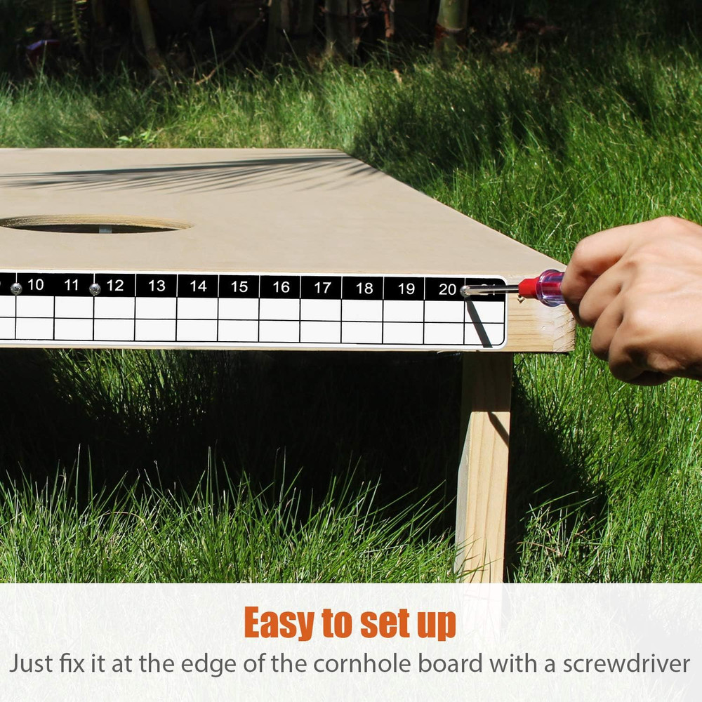 Corn Hole Game Magnetic Scoreboard with round Flat Washer, Durable Scoreboard, E