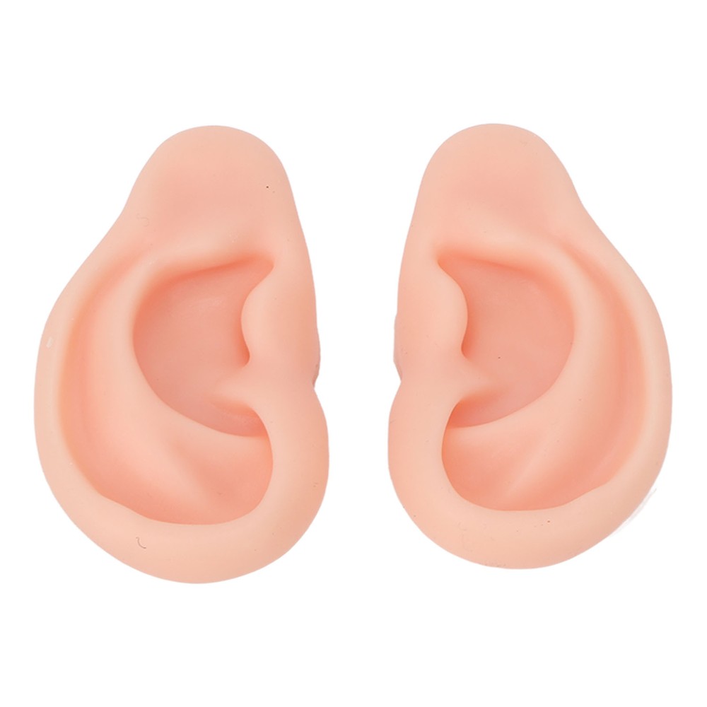 1 Pair Silicone Ear Model Soft Flexible Simulation Ear Model fo Exercise