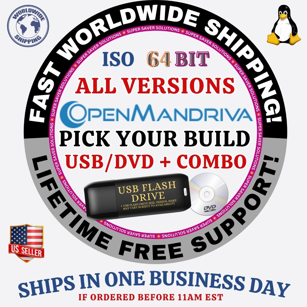 OpenMandriva Linux OS ISO ALL VERSIONS 64BIT USB-DVD, LIVE-FULL BOOT, MAC PC