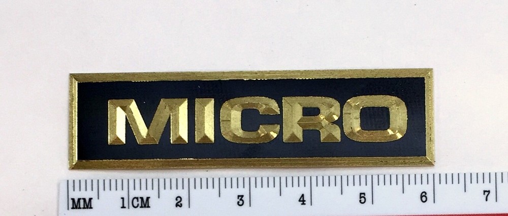 Custom Engraved Solid Brass Micro Seiki Turntable Badge