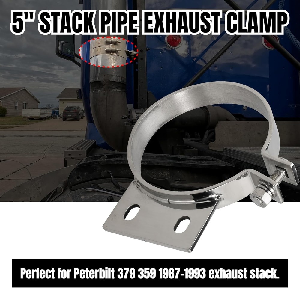 a5" Exhaust Stack Mounting Bracket For Peterbilt 379 359 1987-1993 Replace 10294