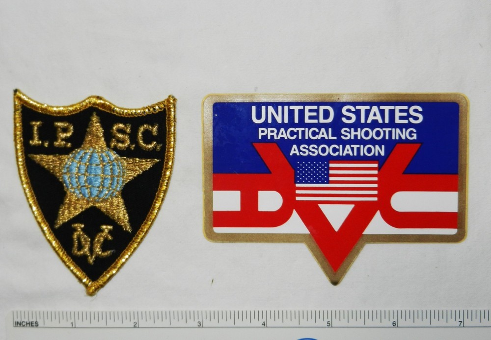 US Practical Shooting Association DVC sticker and IPSC DVC Patch