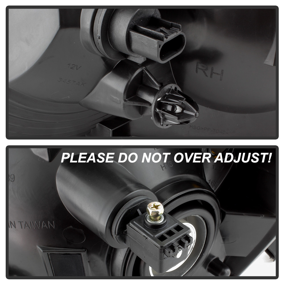 Black 2007-2009 Dodge Durango Headlights Headlamps Replacement 07-09 Left+Right