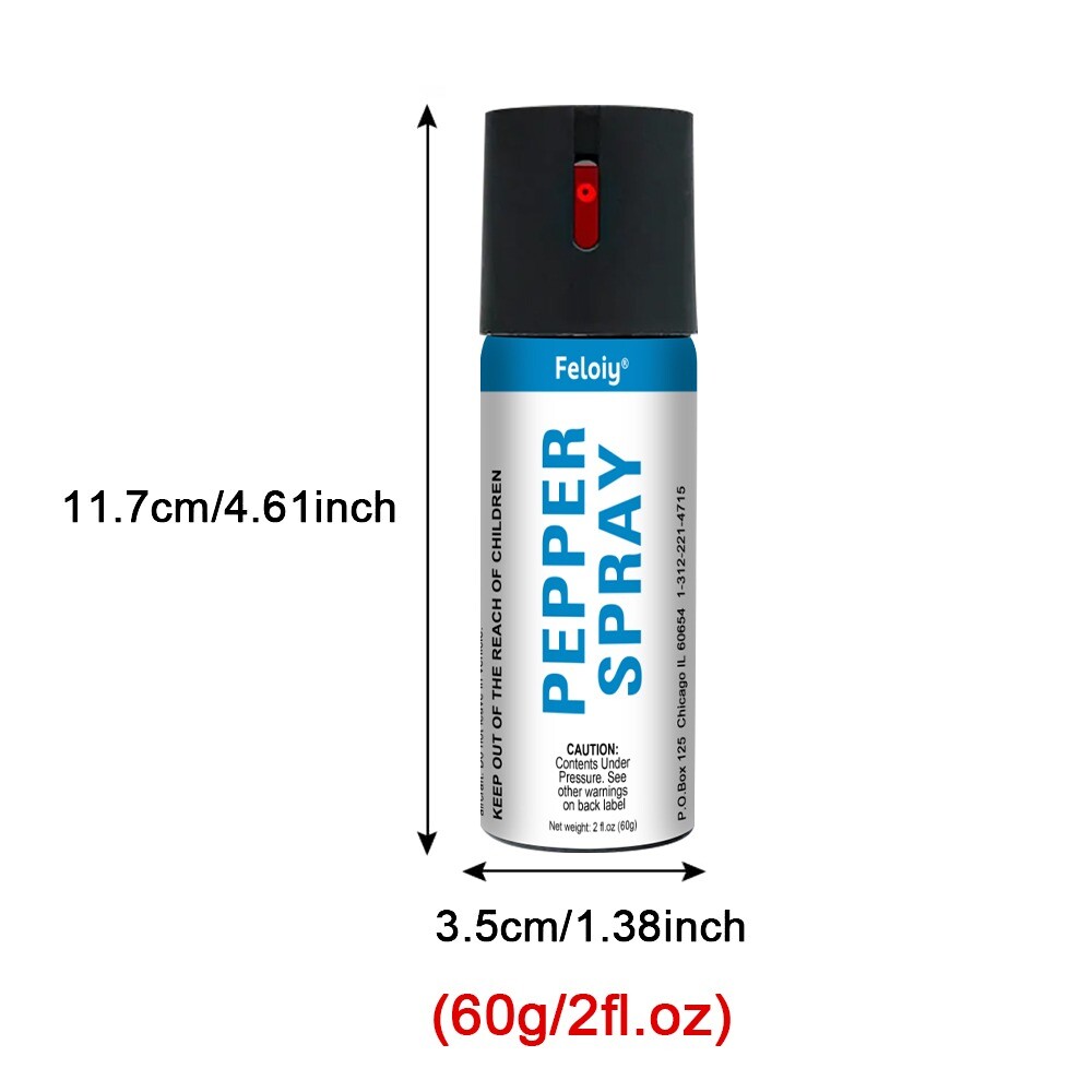 5 Pack 2oz Inert Water-Based Defensive Pepper Spray Stream