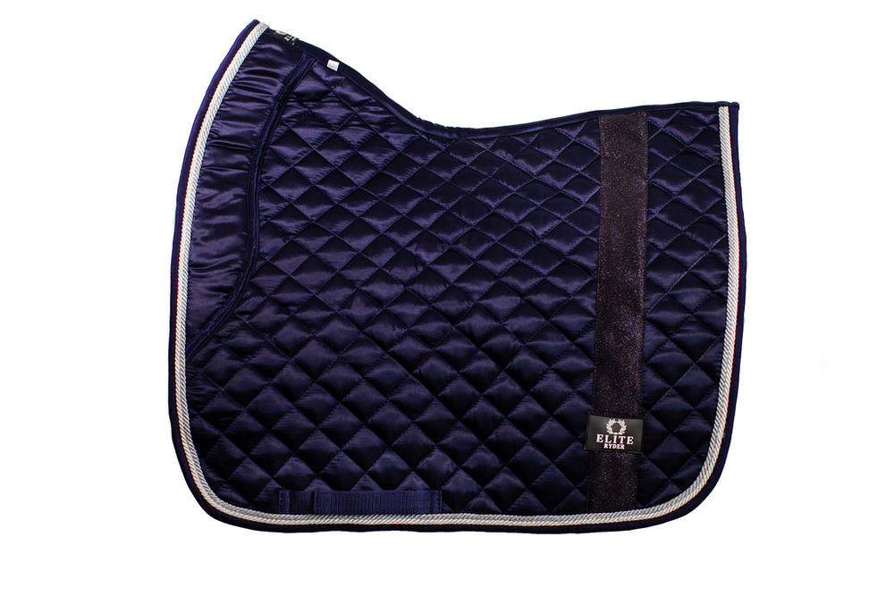Dressage Saddle Pad, Navy, New, Satin