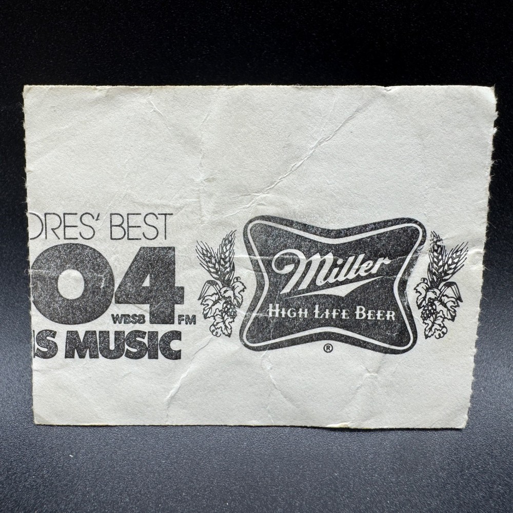 1982 BILLY SQUIER CONCERT TICKET STUB, BALTIMORE CIVIC CENTER