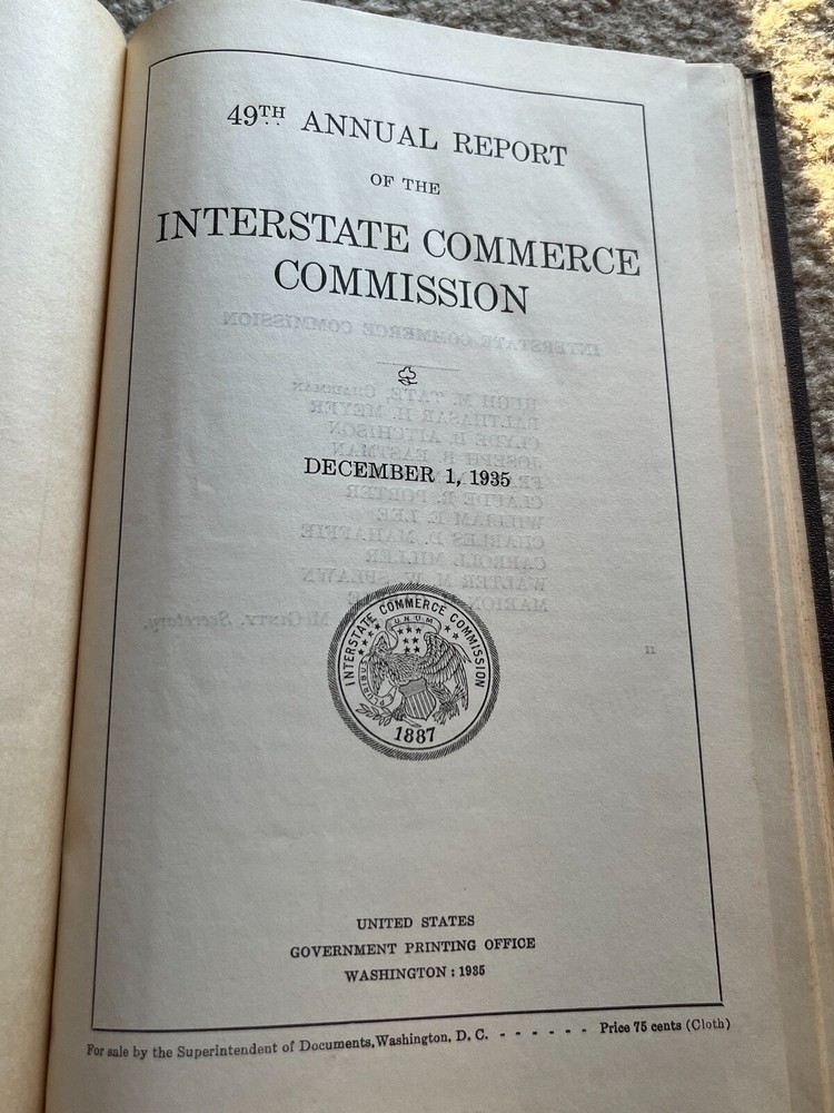 49th Annual Interstate Commerce Commission Report - 1935