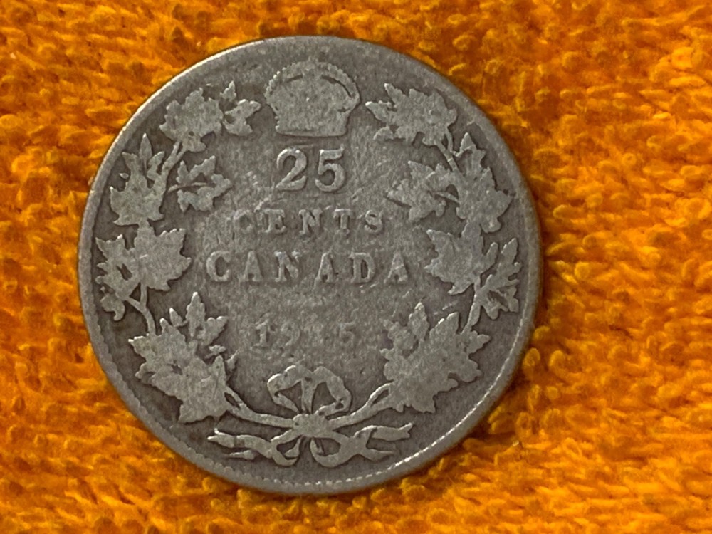 1915 Canada 25 Cent Coin