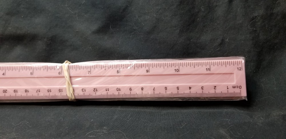 Pink Plastic Ruler Standard & Metric 10 Pack