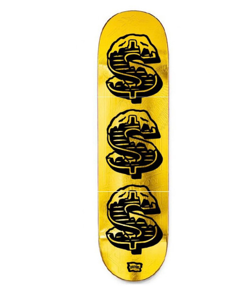 NEW ICECREAM METALLIC GOLD $$$ SKATE DECK MSRP $65