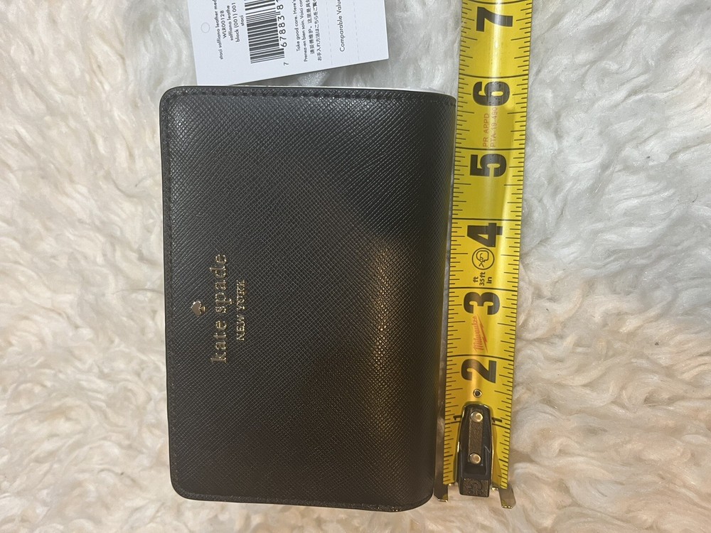 NWT Kate Spade Staci Saffiano Leather Medium Wallet Navy