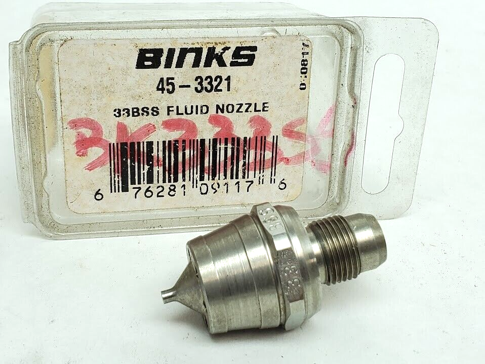 NEW IN PACK - BINKS 45-3321 / 33BSS Fluid Nozzle (HR)