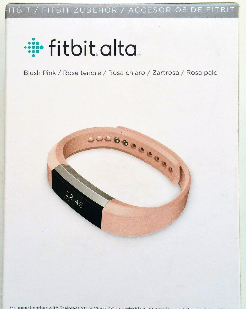 Fitbit Alta Leather Band Replacement Accessory Large Pink OEM New Sealed!
