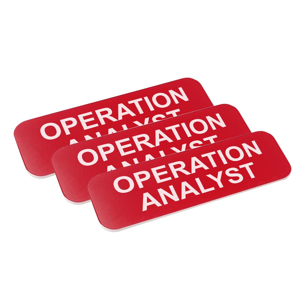 Operation Analyst 1 x 3" Name Tag/Badge, (3 Pack)