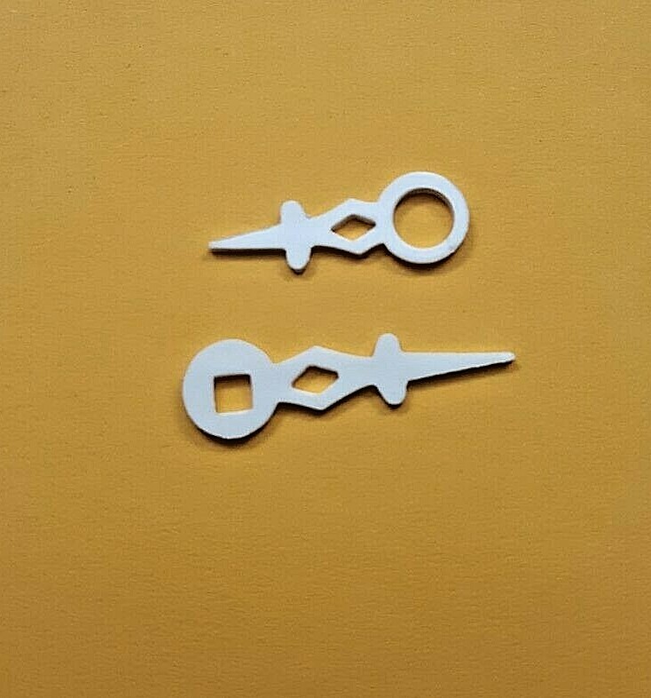 CUCKOO CLOCK HANDS WHITE SQUARE HOLE MANY SIZES