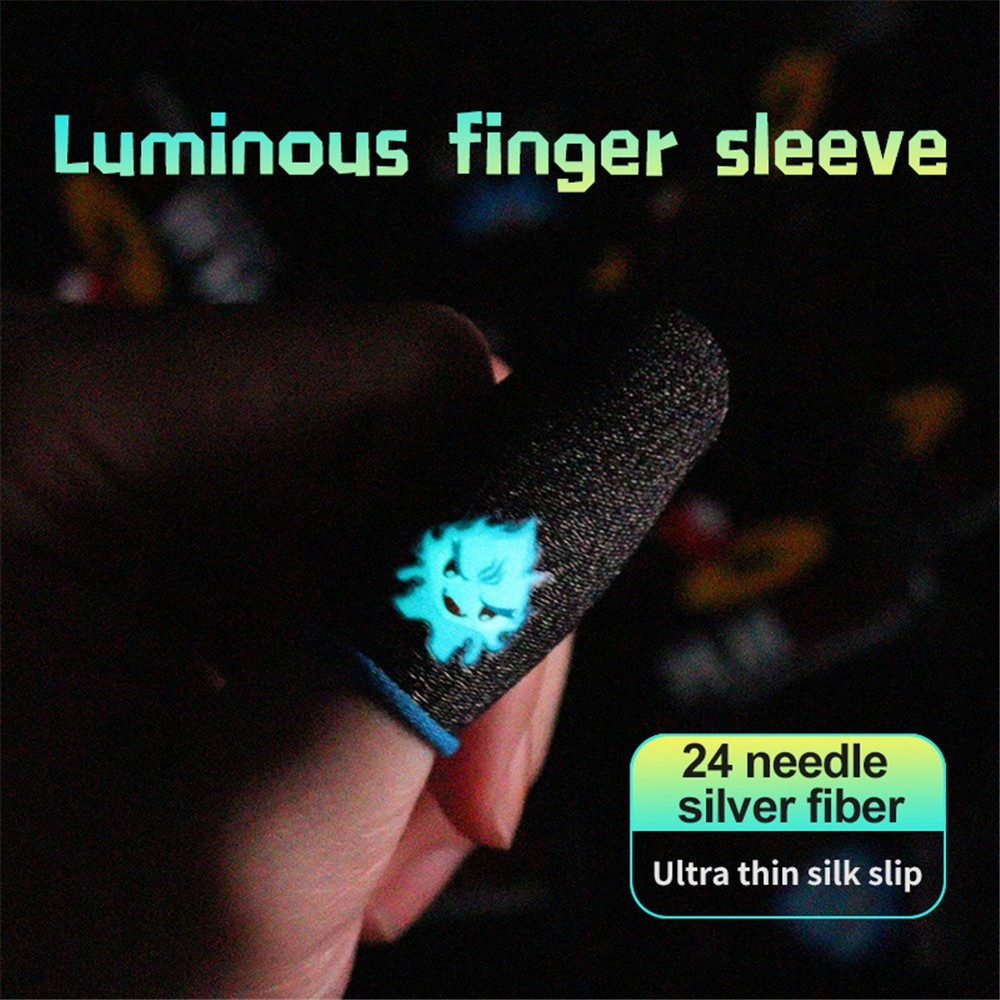 2Pcs Screen Gaming Finger Sleeve Game Controller Sweatproof Finger Cots For PUBG