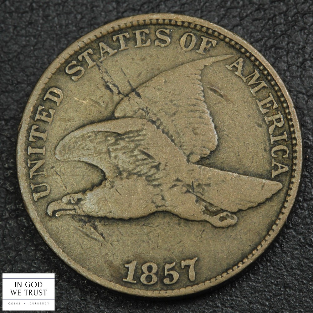 1857 Flying Eagle Cent 1C (Lamination Mint Error!)