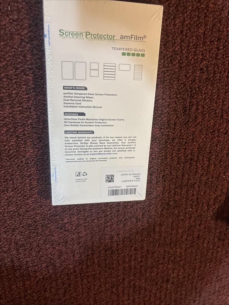 amFilm Screen Protector for Nintendo Switch (2-Pack) New Sealed