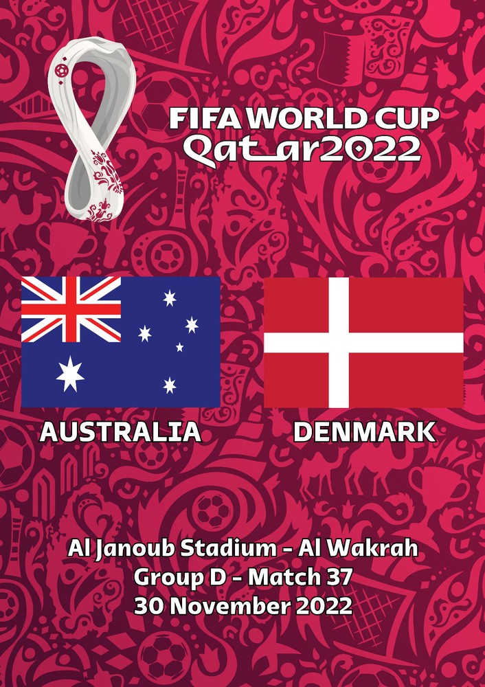 Program Australia - Denmark World Cup 2022 Football