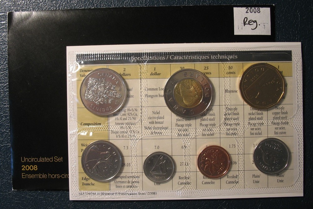 Canada 2008 Regular 7-coin Proof Like Set