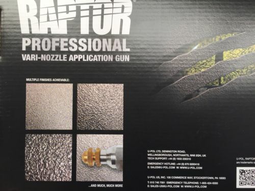 Upol Raptor Bedliner Vari-Nozzle Spray Gun Variable Schultz application Gun