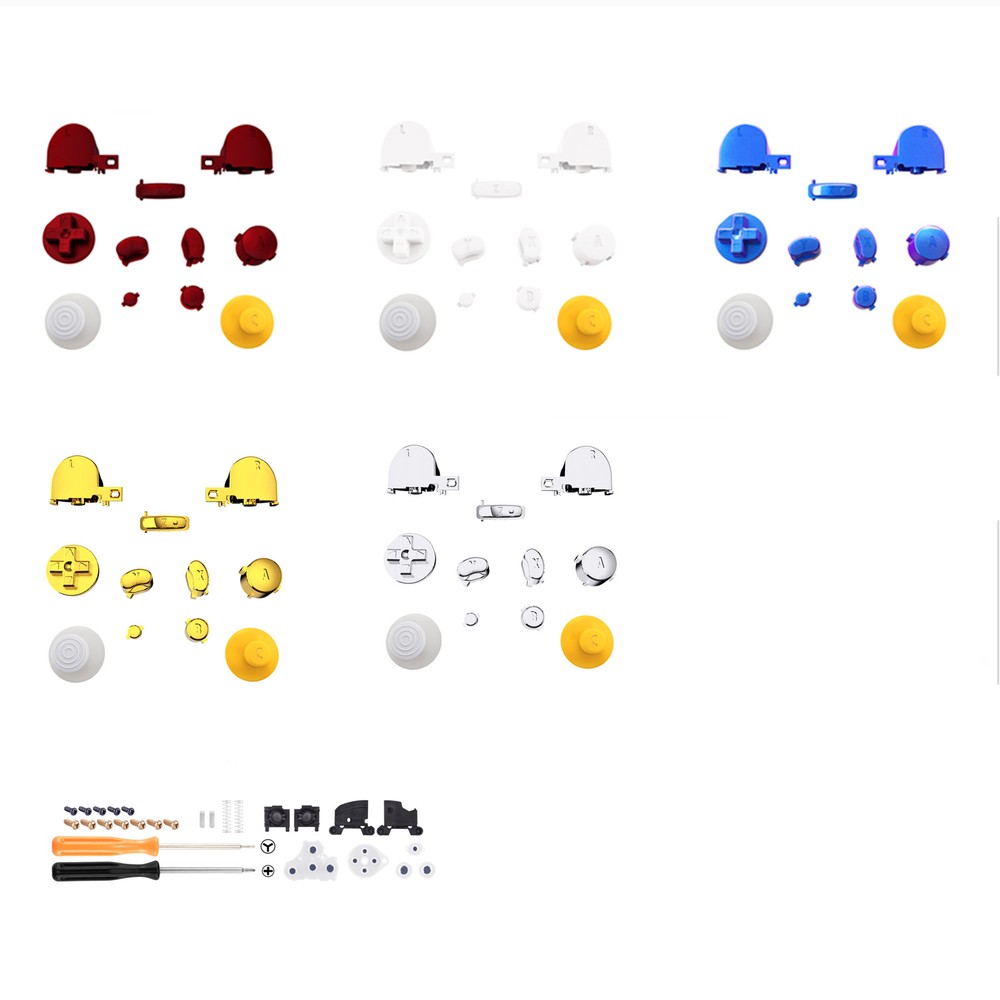 For Nintendo Gamecube Controller Colorful Complete Button Set Thumbsticks & Tool