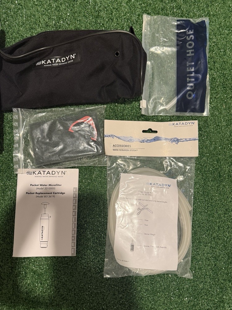 Katadyn Pocket Water Filter for Backpacking, BLACK EDITION