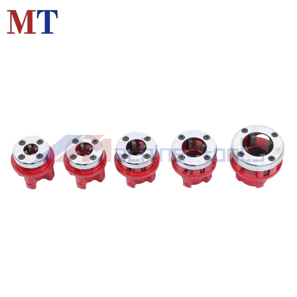 Ratcheting Pipe Threading Tool Set Ratchet Pipe Threader Kit W/ 6 Dies Kit