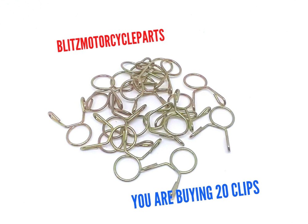 FUEL HOSE SPRING CLAMPS 7MM X 20 PIECES