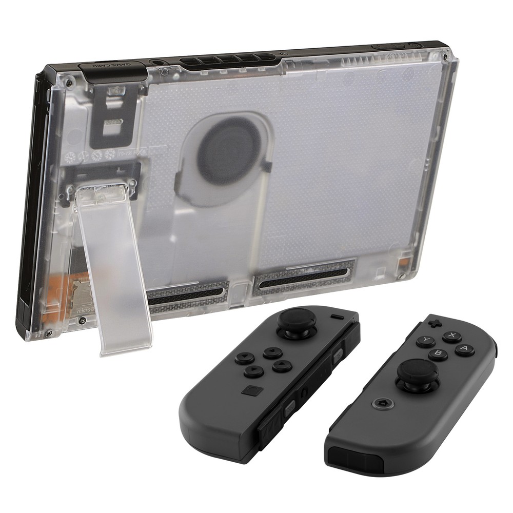 Custom Transparent Clear Back Housing Shell Fix Part for Nintendo Switch Console
