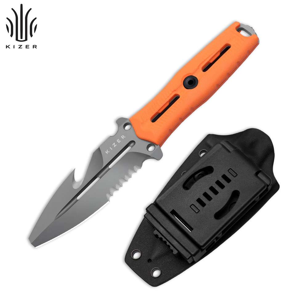 Kizer NORCROSS Fixed Blade Single-Edged Nitro-V Blade G10 Handle ZX-FB01A6