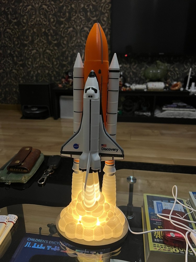 [craft] 1:200 NASA Space Shuttle Night Lamp Model Rocket Painted Finished