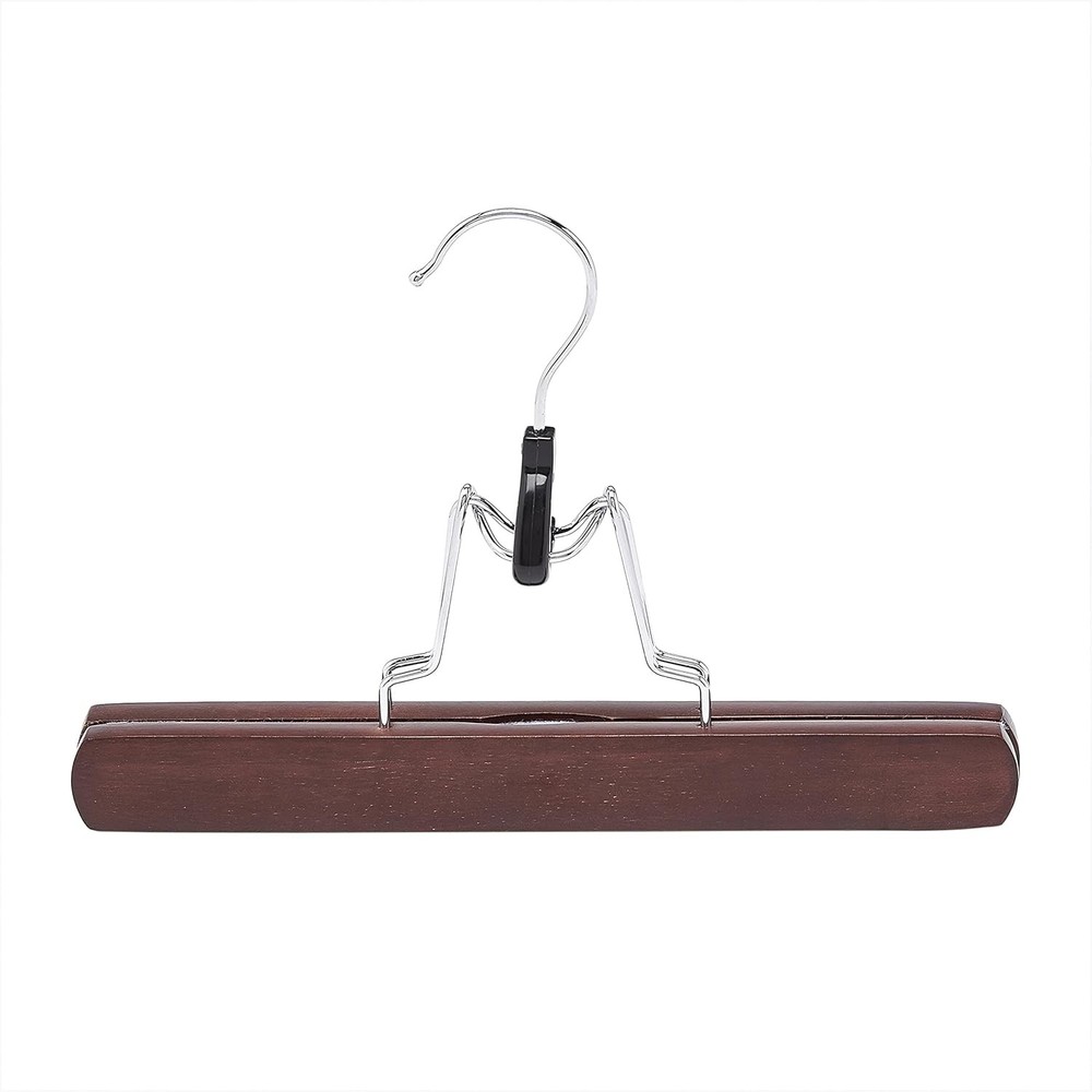 Sturdy Wooden Pants Hangers Natural 10-Pack