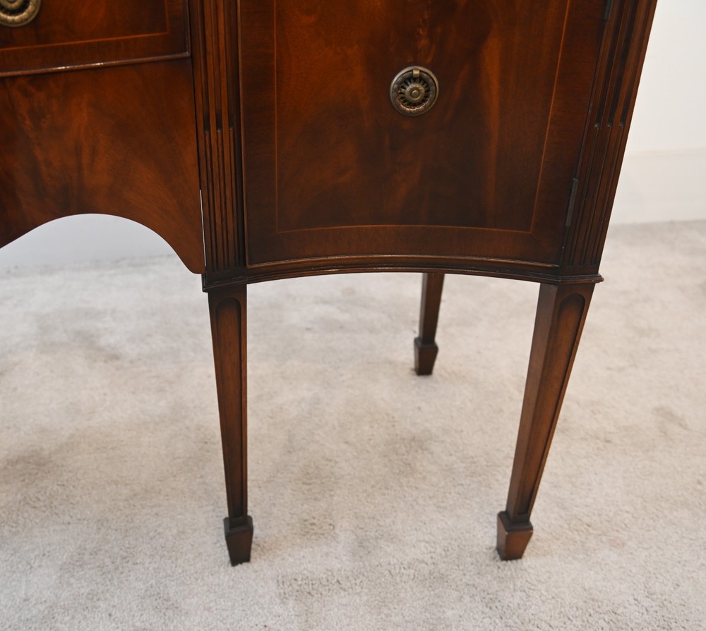 Sheraton Sideboard Mahogany Serpentine Server Buffet 1910