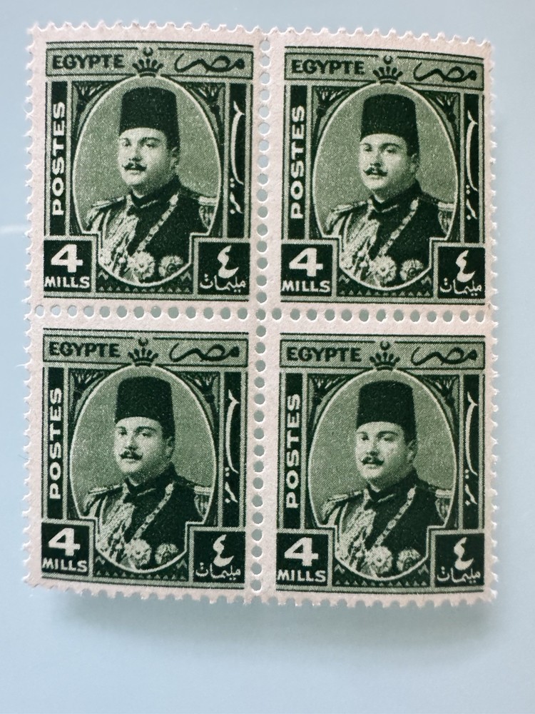 egypt stamps- King Farouk Marshals 6 Blocks Mint Never Hinged