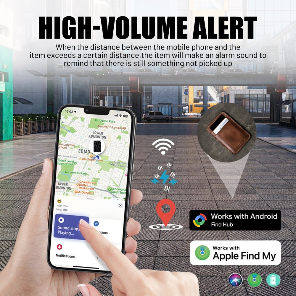 Wireless Charging Item Locator, Global GPS Tracker IP67 Waterproof, iOS Android