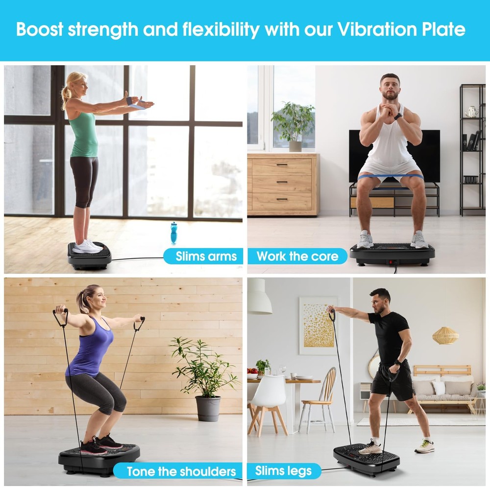 Vibration Plate Exercise Machine for Lymphatic Drainage,Power Vibrate Stand S...