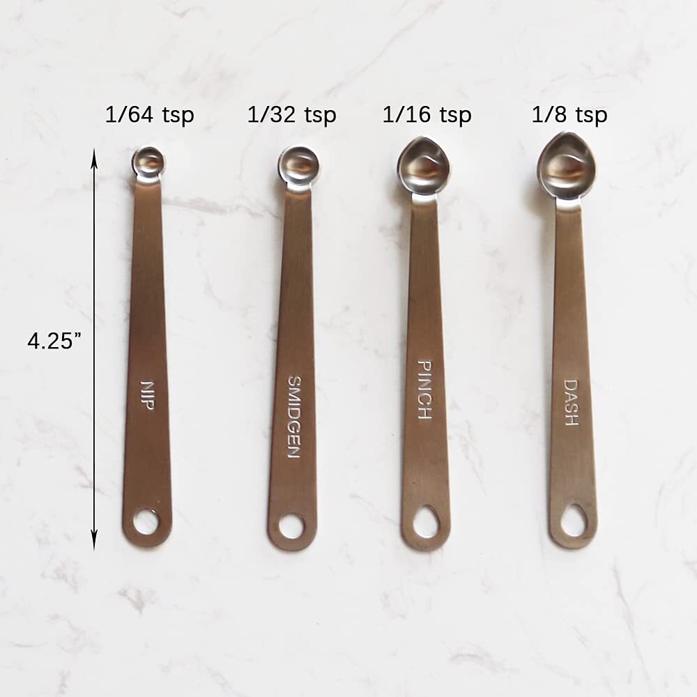 2pcs 1/32 Teaspoon1/32tsp Smidgen Single Tiny Measuring Spoon Small Individual