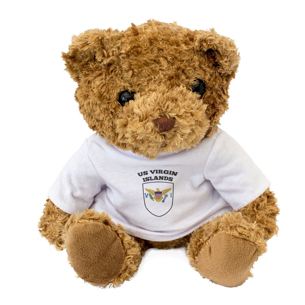 NEW - US VIRGIN ISLANDS FLAG - Teddy Bear - Cute Cuddly Soft - Gift Present