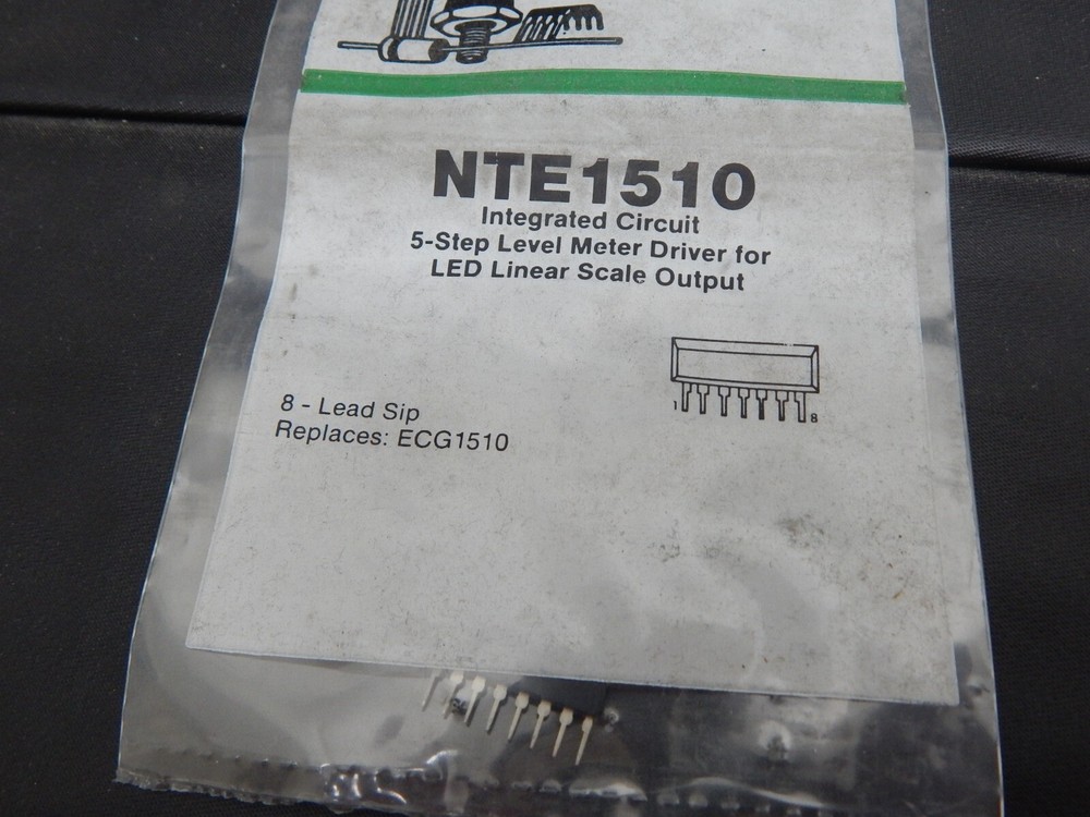 NTE1510 8 LEAD SIP 5 STEP LEVEL METER DRIVER FOR LED LINEAR SCALE OUTPUT