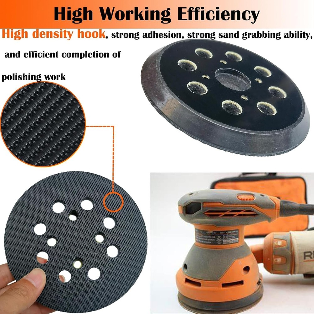 5-Inch Replacement Sanding Pad for Random Orbit Sanders - Extra Hard Backing