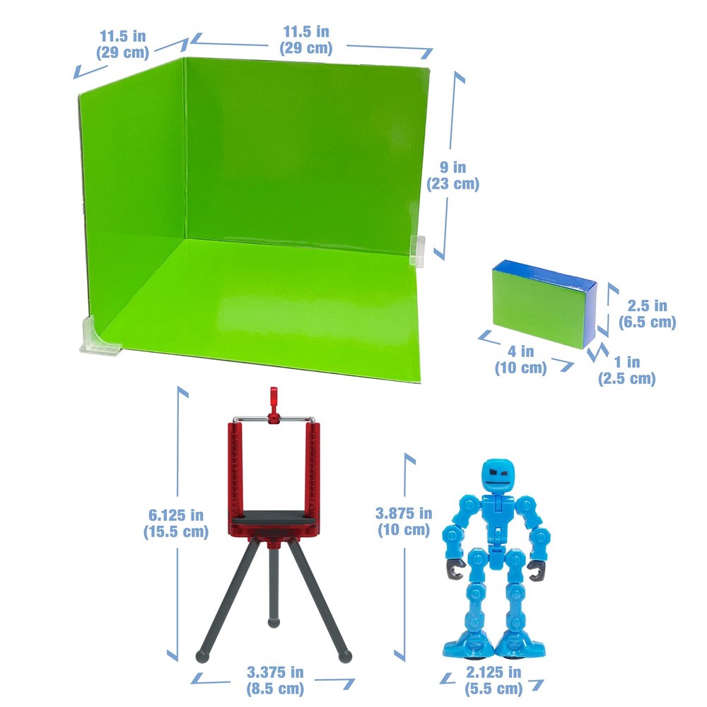 Zing Klikbot Zanimation Studio - Includes 2 Klikbots, Phone Large, Green
